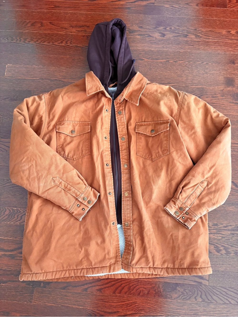 Vintage Dakota Chore Jacket Barn Coat Hooded Canvas Work Jacket 2XL Worn